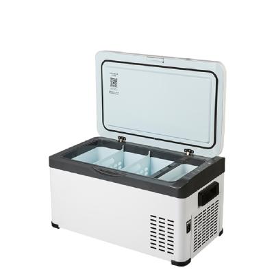 China Low Noise DC 110V AC 12V 24V To 270V 40L Portable Compressor Refrigerator For Outdoor for sale