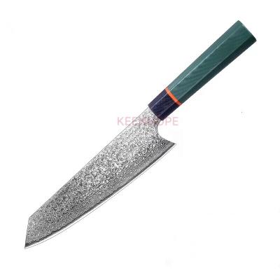 China Durable High Quality Handmade 67 Layers Damascus VG10 Steel Core 8 Inch Kiritsuke Knife Amazon Hot Sale Damascus Kitchen Chef Knife for sale