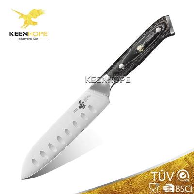 China Good Quality 100% Inspection Viable 5 Inch Santoku Knife Kitchen Knife Germany Japanese Din 1.4116 Stainless Steel With 60 HRC HEROISM for sale