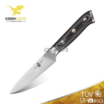 China Durable 3.5 Inch Paring Knife Germany High Quality Din 1.4116 Stainless Steel Kitchen Knife With HEROISM 60HRC for sale