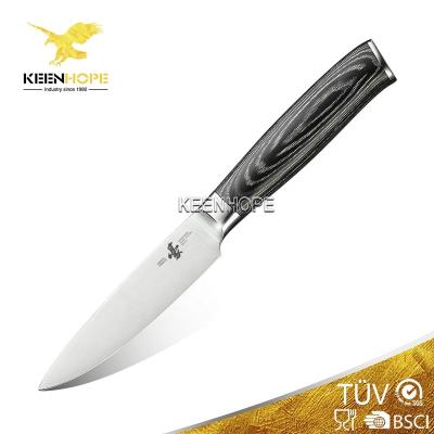 China Durable Professional Stainless Steel 3.5 Inch Paring Knife Germany Din 1.4116 Stainless Steel Kitchen Knife With HEROISM 57HRC for sale