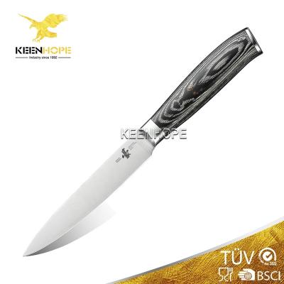 China Viable Professional Sharp Kitchen Knife 5 Inch Serving Knife Paring Knife Germany Din 1.4116 Stainless Steel With 57 HRC HEROISM for sale