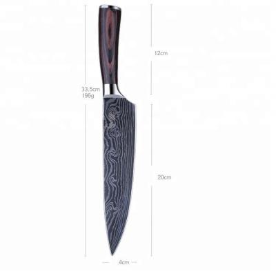 China Viable Hot Selling 8 Inch Damascus Chef Knife From Amazon for sale