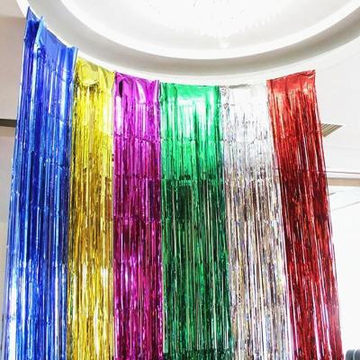 China Aluminum Tinsel Curtain Birthday Party Supplies 2021 Wedding and Tinsel Curtain GiveU 1*2m Party Decoration for sale