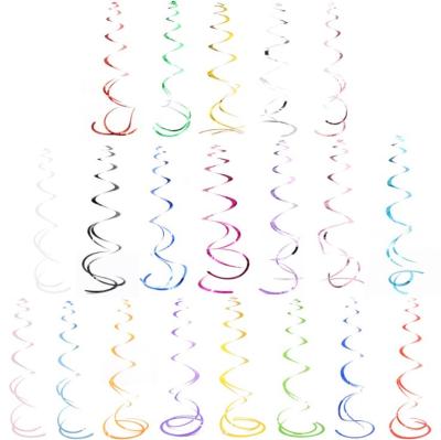 China GiveU plastic 15counts foil hanging decorations swirl kids birthday for sale