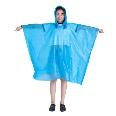 China High Quality Cheap Treatment Raincoat Adult Raincoat Windproof Portable Emergency Raincoat With Hood Clear Plastic For Outdoor for sale