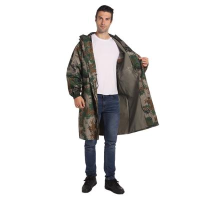 China 100% Waterproof Slim Fit Long Camouflage Jacket For Men's Handbag Raincoat Is Tactical For Outdoors for sale