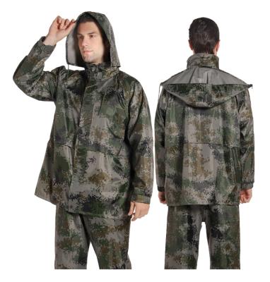 China 2023 New Best Seller Camouflage Heavy Duty Raincoat Windproof Raincoat Cycling For Outdoor Rainproof for sale