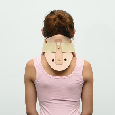 China Custom Adjustable Brace Support Neck Slit Promotion Price Polymer Cervical Collar For Adults S/M/L for sale