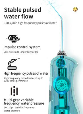China Água sem corda Flosser de Nicefeel da parte alta para os dentes com capacidade de terra arrendada 50s à venda