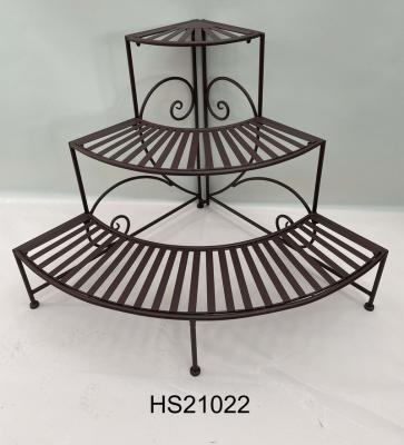 China Factory Direct Modern Corner Rack Outdoor Metal 3 Tier Brackets For Plants Multi Ladder Potted Indoor Shelf Bracket Rack for sale