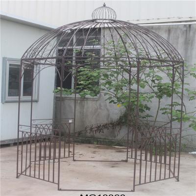 China Beautiful Outdoor Furniture Iron Garden Pavilion Metal Gazebo for sale