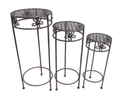 China Good China Selling Metal Iron Garden Round Set 3 Factory Stand Manufacturer for sale