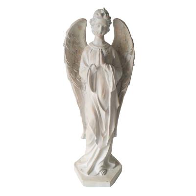 China Cream White Resin Angel Statue From Europe With Wing - Memorial Statue Religious Keepsake Garden Guardian Angel for sale