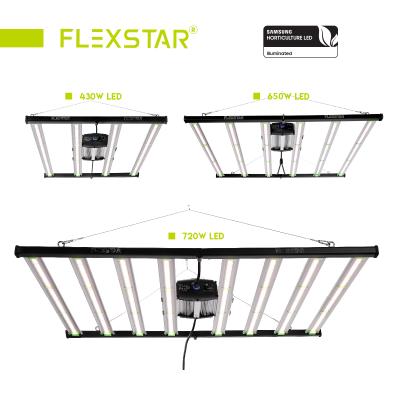 China Knob Dimming or By Controller Stock in USA Canada Full Spectrum High PPFD Dimmable LED Flexstar 1000W 800W 720W 650W 2000umol/s Samsung 301h 301b Grow Light for sale