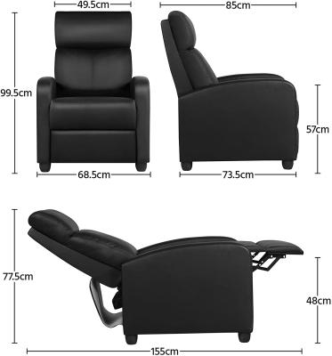 China With One Led Lightweight Durable Modern Electric Seat Recliner Lounge Sofa for sale