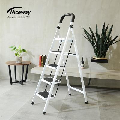 China Folding Ladders Factory Supply Steel Scissor Folding Steps 5 Steps 10 Meter Ladder for sale