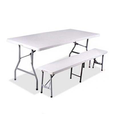 China Modern outdoor picnic table folding 6ft plastic rectangular table on sale for sale