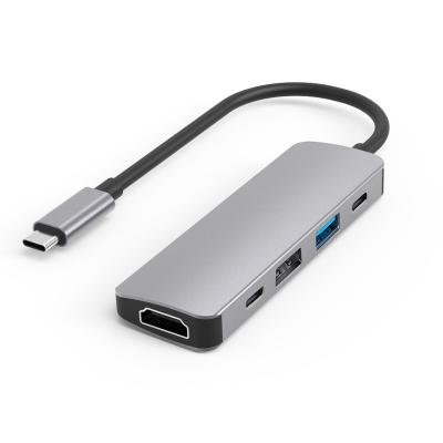 China COMPUTER 5 in 1 USB C Hub Adapter C to 4K with PD Charge for sale