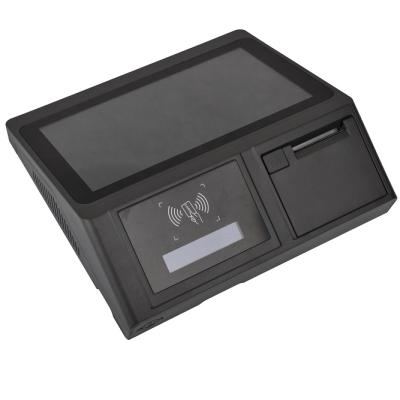 China Handheld Computer POS Android Terminal with 80mm Auto Cutter Thermal Printer and NFC Client Display for sale