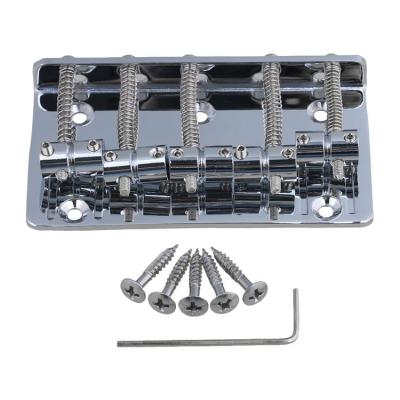 China 5 String Hotsell Bass Guitar Hardware Low Bridge Saddle Guitar Steel Bridge For 5 Stings Bass Electric Guitar for sale