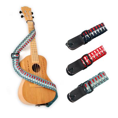 China National Guitar Parts Bass Electric Guitar Strap Cotton Adjustable Fancy Guitar Strap Embroidery for sale