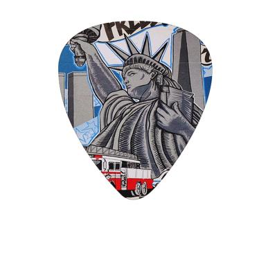 China Amazon Hotsell 0.71mm Guitar Picks GUITAR With Medium Gauge 12pcs Package Picks Holder And Plastic Picks Box Hip Hop Graffiti Themed for sale