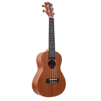 China Sapele Amazon hotsell 23 inch concert sapele mahogany wood ukulele with diameter molded machine head for sale