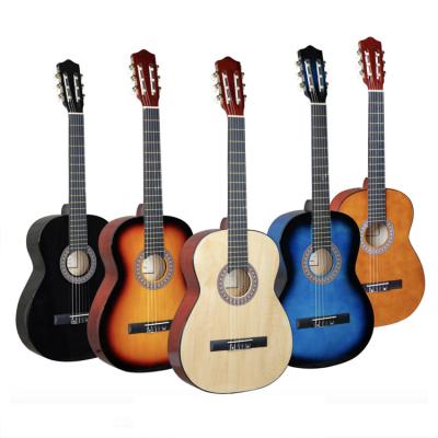 China BASSWOOD PLYWOOD Amazon Hot Selling Nylon Guitar Manufacturer 39inch 4/4 Classical Guitar for sale