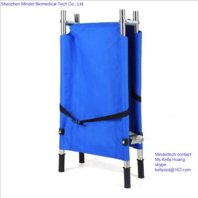 China Metal Factory Customized Medical Emergency Stretcher Bed Adult Thickened Double Folding Stretcher for sale