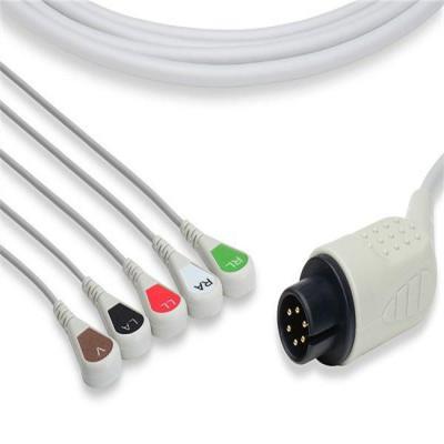 China TPU Snap Grabber 3 5 Lead IEC Aha Colin Compatible Direct-Attached Ecg Cable for sale