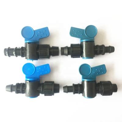 China Agriculture Irrigation Barb Lock Offtake Irrigation Plastic Mini Valve for LDPE Pipe and Drip Line for sale