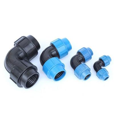 China PE pipe compression fitting saddle quick connector compressed connector plastic compression coupling for pe pipe for sale