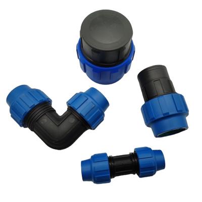 China Agriculture Irrigation PP Compression Fittings Coupling Quick Connector For HDPE Pipe for sale