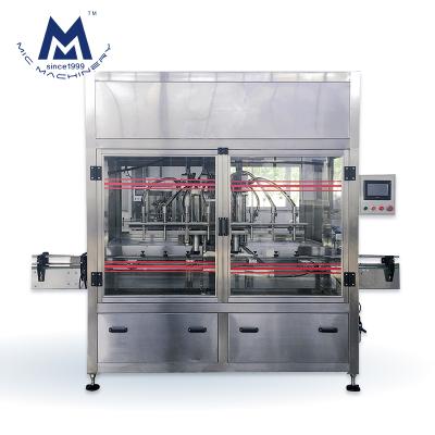 China Full Automatic Food MIC Servo Motor OEM ODM Body Lotion Filling Machine Bottle Liquid Filler for sale