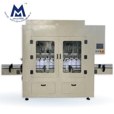 China Battery Acid Filling Machine 5000ml 84 Chemical Servo Liquid Disinfectant Filling Line Liquid Filling Machine for sale