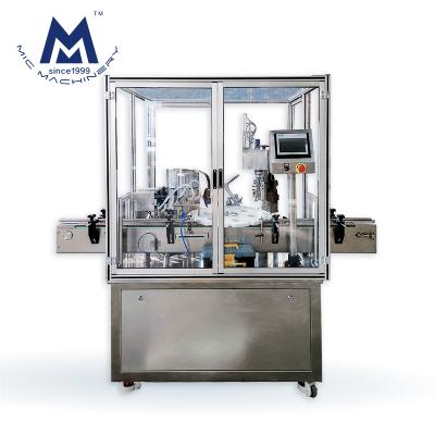 China 2 nozzles automatic glass pharmaceutical liquid bottle filling syrup sugar drink capping machine equipment for sale