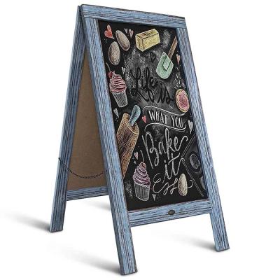 China Special hot sale wood blackboard small coffee vintage place rustic for sale