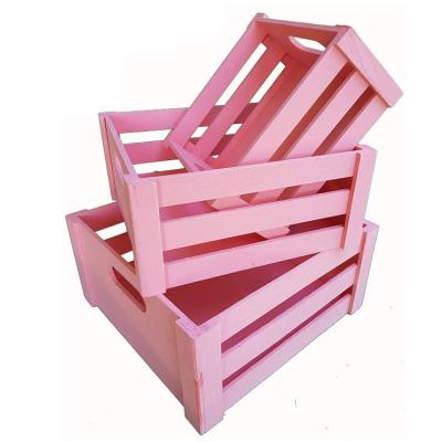 China Wooden Tray Small Farmhouse Decorative Storage Crates Wooden Stable Simple Elegant High Quality Promotional India Design for sale