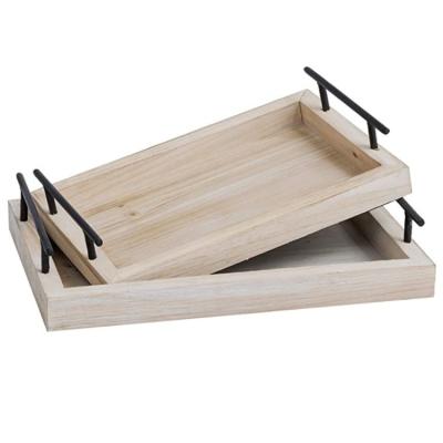 China Europe Maker Breakfast Pallet High Top Chinese Coffee Food Tea Wooden Serving Trays For Restaurant for sale