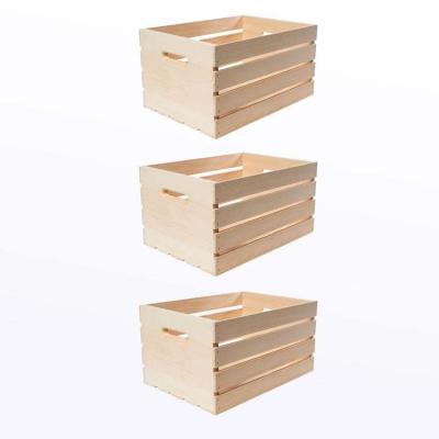 China Wholesale Promotional High Quality Vegetable Raw Wooden Crates Eco - Friendly for sale