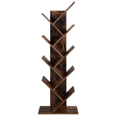 China Tree Shape (Height) Adjustable 8 Tier Floor Standing Solid Wood Shelf Organizer For Kids for sale