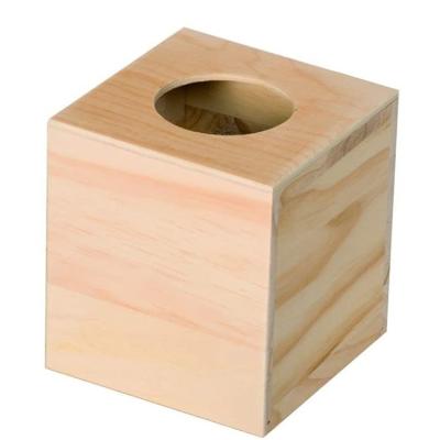 China Unfinished High Quality Cheap Popular Nice Natural Color Raw Material Tissue Box Durable Wood Appearance Eco-Friendly for sale