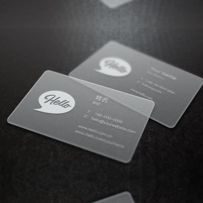 China Waterproof Luxury Customized Luxury Die Cut OffSet Printing Transparent Clear Square PVC Business Name Card for sale