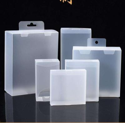 China Custom Soft Line Disposable Degradable Bottom PVC Material Design Self-locking Pet PP Frosted Transparent Clear Box Plastic Packaging Box for sale