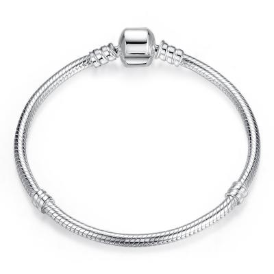 China SALE 100% Authentic 925 Sterling Silver Snake Chain Bangle and TOP bracelet fine jewelry for women luxury jewelry 17-22CM PAS902 for sale