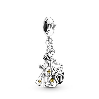 China Hyperbole New 925 Sterling Silver Cinderella Pendant Charm Fit Bracelet & Necklace Jewelry Beads DIY Gift For Wife for sale