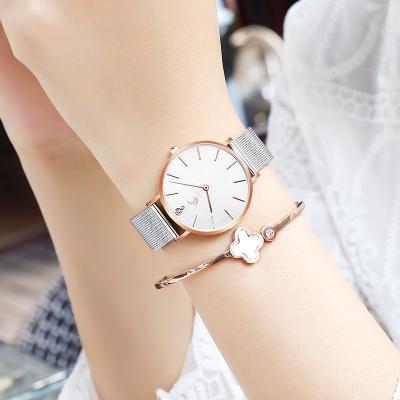 China 2022 Waterproof New Hot Selling Customized Couple Watch Texture Casual Metal Brushed Dial Fashion Trend Neutral Quartz Watch for sale