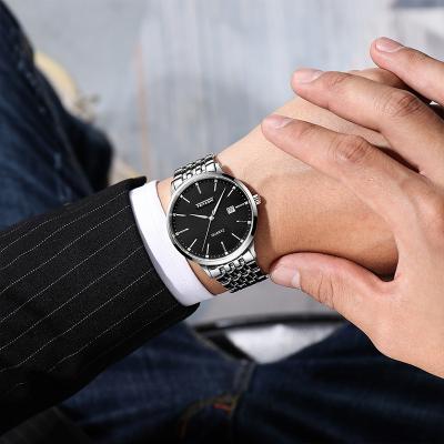 China Classic Slim Fashion Stainless Steel Watch Top Brand Waterproof Quartz Men's Luxury Waterproof Watch Men's Watch for sale