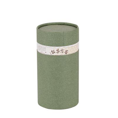 China 100%Recycled Cylinder Recyclable Cardboard Kraft Paper Food Packaging Custom Printed Tea Tube for sale